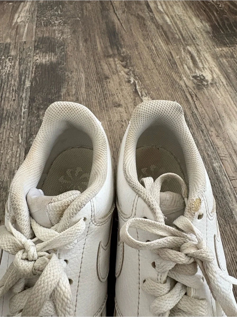 Nike Court Vision Off-White Leather Low-Top Sneakers - Picture 5 of 6